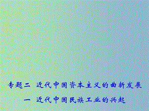 高中歷史 2.1 近代中國民族工業(yè)的興起課件1 人民版必修2.ppt