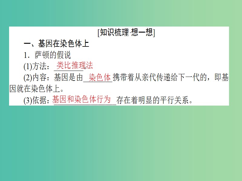 高考生物一轮复习 第2章 基因和染色体的关系 第2、3节 基因在染色体上 伴性遗传课件 新人教版必修2.ppt_第3页