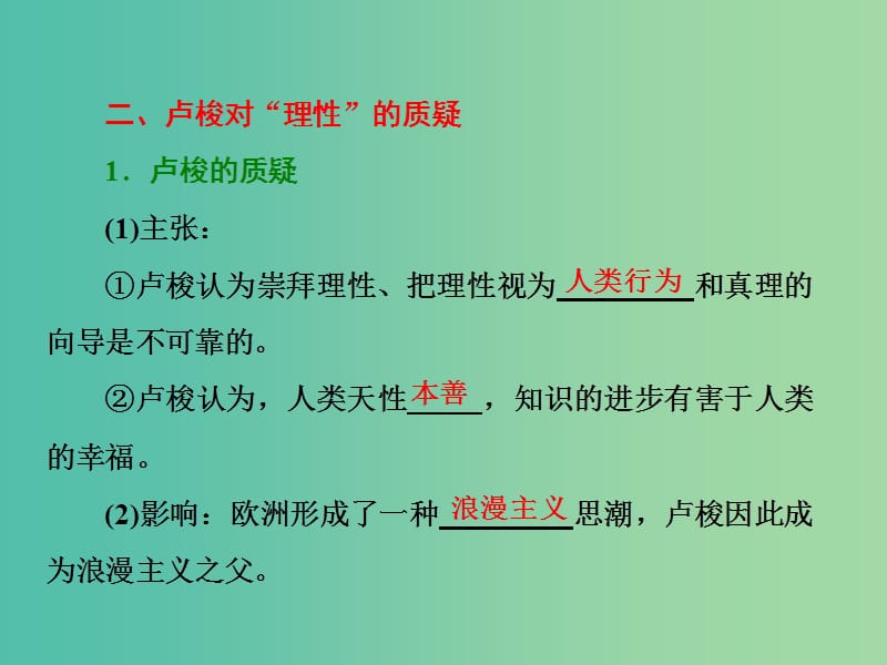 高中历史专题六西方人文精神的起源与发展四理性之光与浪漫之声课件人民版.ppt_第2页