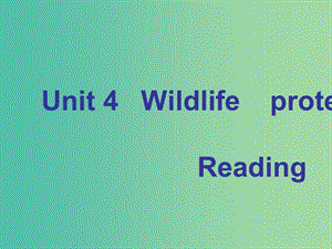 高中英語 Unit 4 Wildlife protection reading課件1 新人教版必修2.ppt