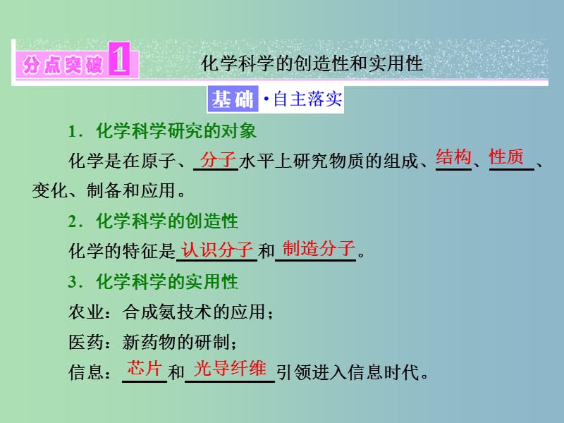 高中化学第1章认识化学科学第1节走进化学科学课件鲁科版.ppt_第3页