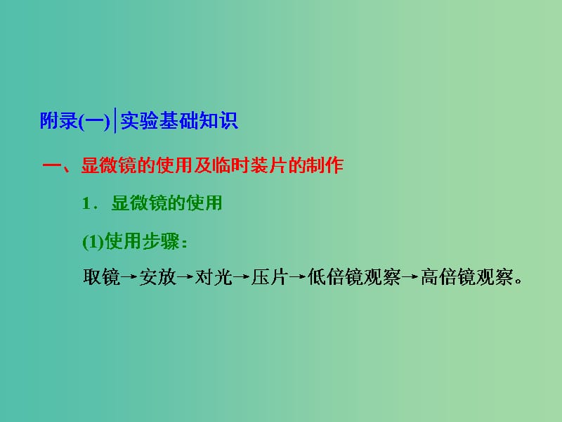 高三生物一轮复习 附录 实验基础知识和答题模板课件.ppt_第2页