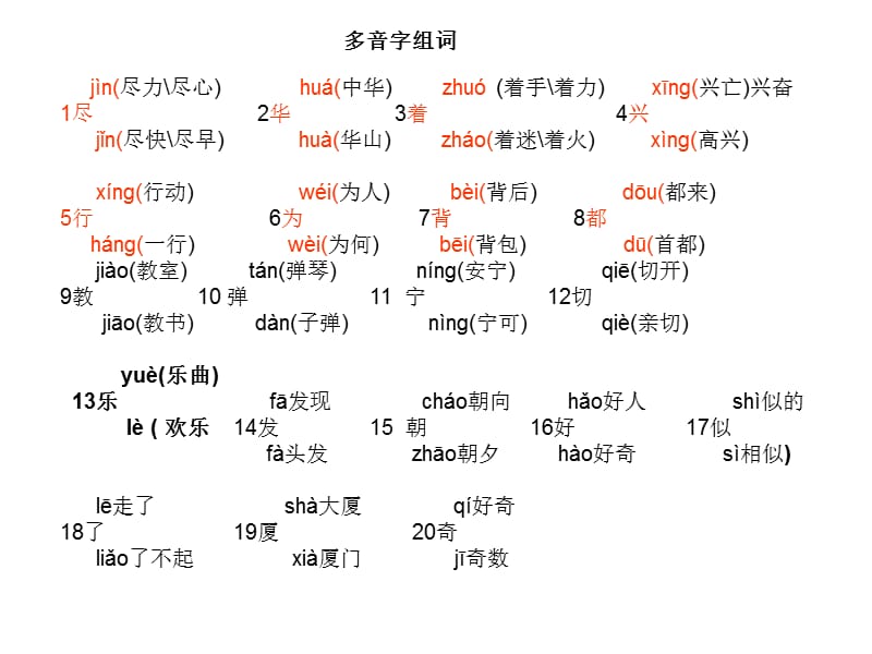 二年级上语文个别重点.ppt_第1页