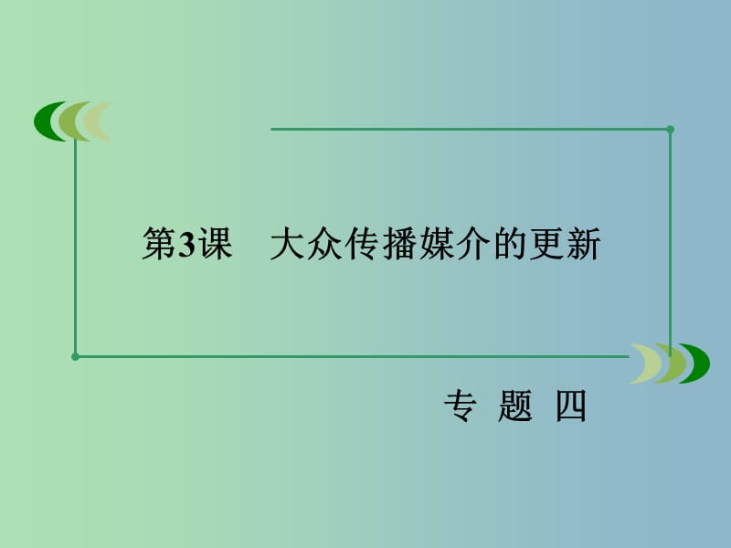 高中历史 专题四 第3课 大众传播媒介的更新课件 人民版必修2.ppt_第3页