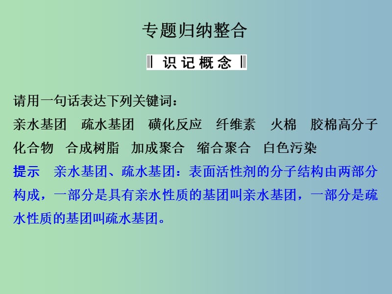 高中化学专题三让有机反应为人类造福专题归纳整合课件苏教版.ppt_第1页