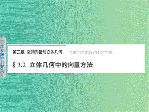 高中數(shù)學 3.2立體幾何中的向量方法（1）課件 新人教版選修2-1.ppt