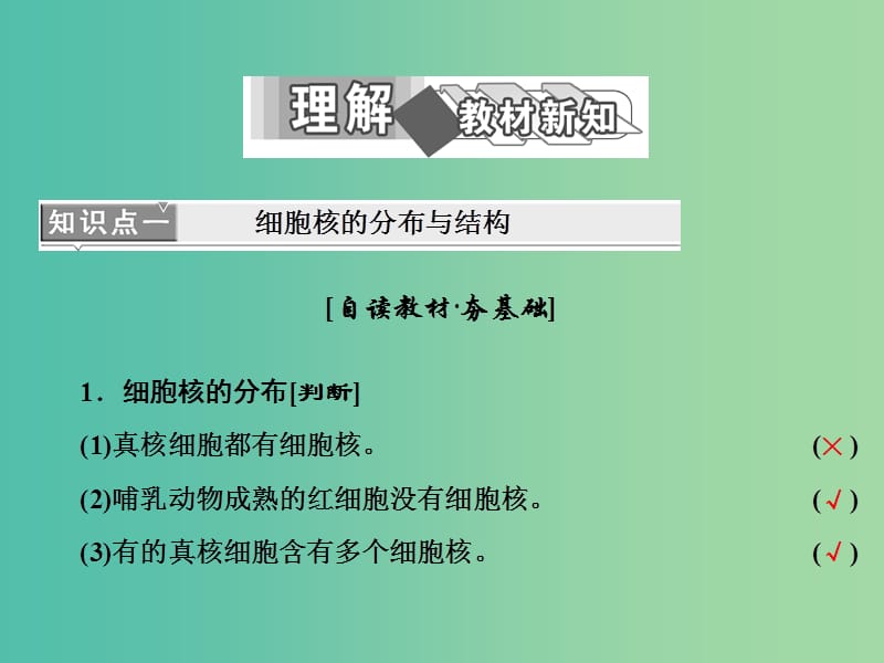 高中生物第3章细胞的基本结构第3节细胞核--系统的控制中心课件新人教版.ppt_第2页