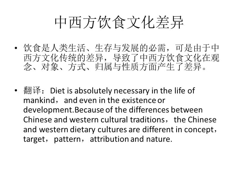 中西饮食文化差异英语演讲.ppt_第1页