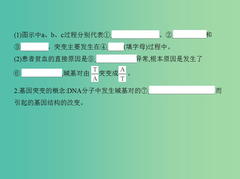 高考生物一轮复习遗传与进化第7单元生物的变异育种与进化第20讲基因突变与基因重组课件.ppt_第3页