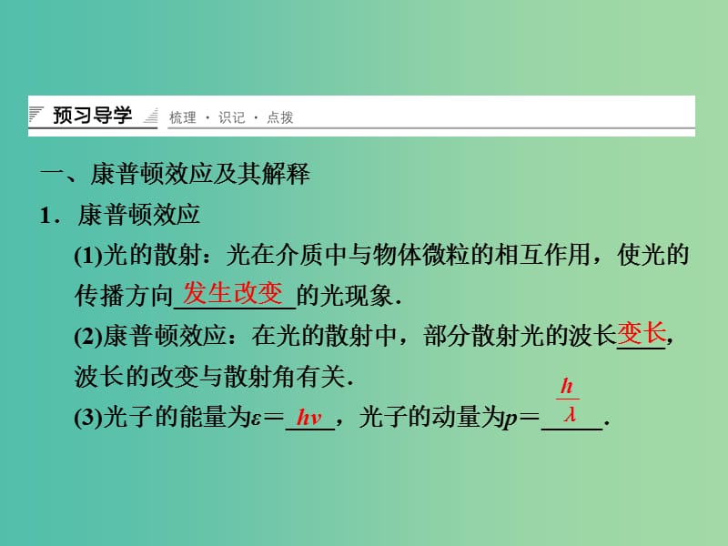 高中物理 2.3 康普顿效应及其解释课件 粤教版选修3-5.ppt_第3页