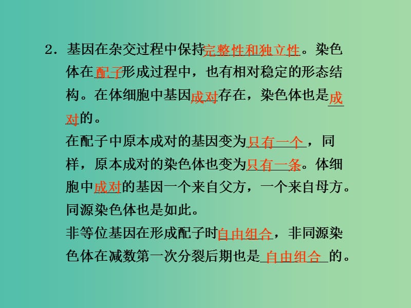 高中生物《2.2 基因在染色体上》同步教学案课件 新人教版必修2 .ppt_第2页