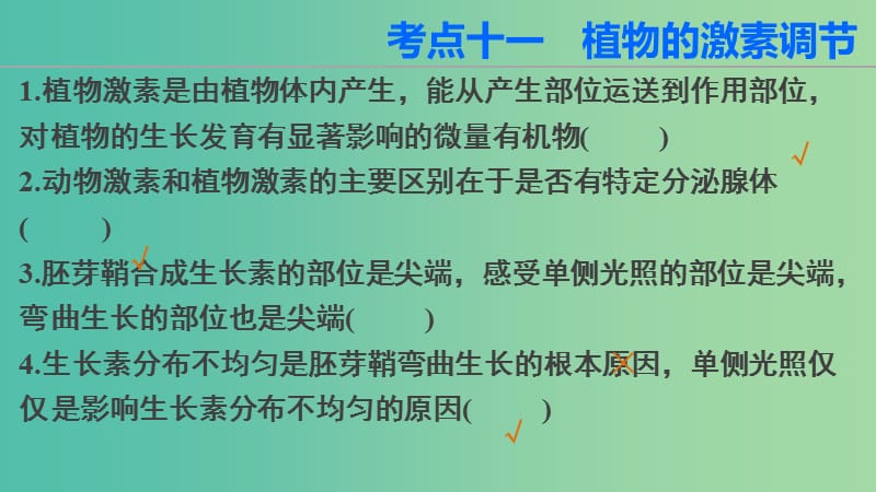 高三生物第二轮复习 第二篇 考点十一 植物的激素调节课件 新人教版.ppt_第2页