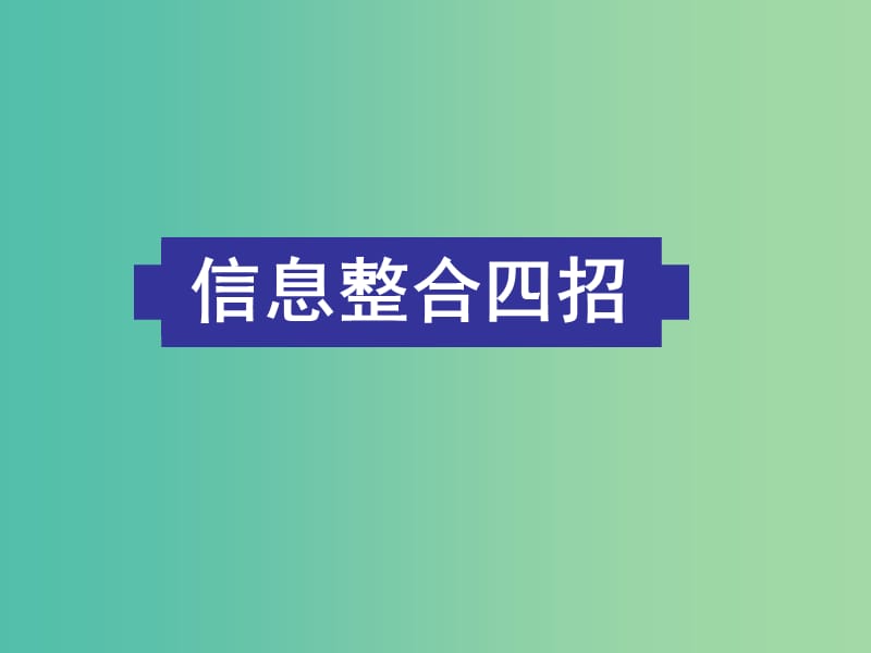 高考英语二轮复习 写作基础 信息整合四招课件.ppt_第1页