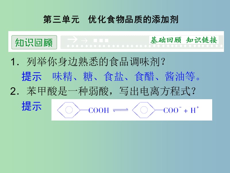 高中化学 2.3优化食物品质的添加剂课件 苏教版选修1.ppt_第1页