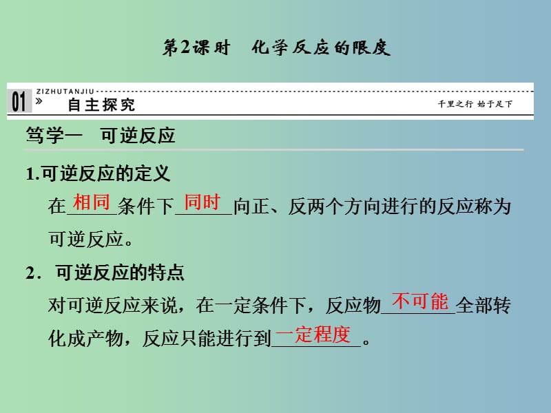 高中化学 2-2-2 化学反应的限度课件 鲁科版必修2.ppt_第1页