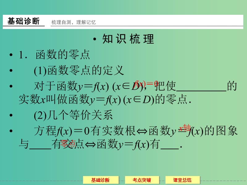 高考数学一轮复习 2-8函数与方程课件 理.ppt_第3页