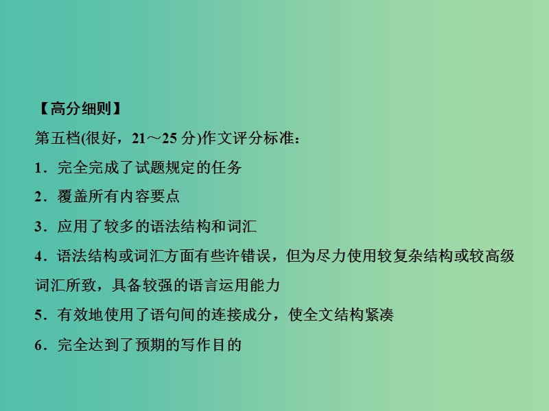 高三英语二轮复习 题型攻略 专题5 写作课堂 高分有法 第1讲 提纲类与应用文课件.ppt_第3页