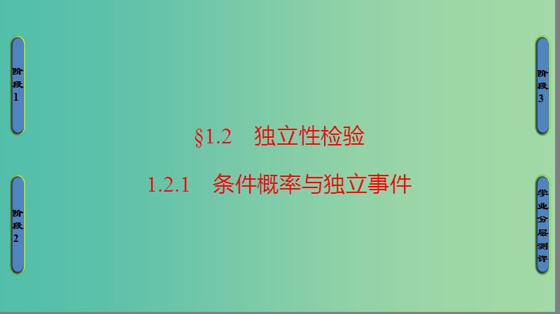 高中数学第一章统计案例1.2.1条件概率与独立事件课件北师大版.ppt_第1页