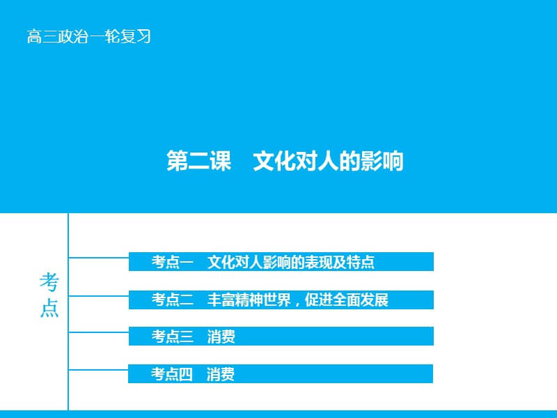 高考政治大一轮复习 第九单元 第二课 文化对人的影响课件 新人教版.ppt_第1页