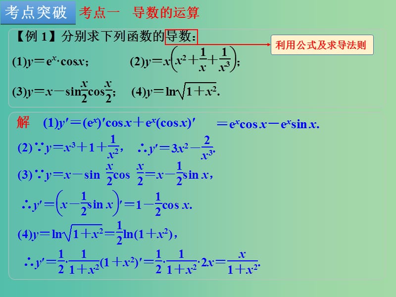 高考数学一轮复习 第1讲 导数的概念及运算课件 理 新人教B版.ppt_第3页