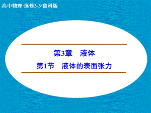 高中物理 液體的表面張力課件 魯科版選修3-3.ppt