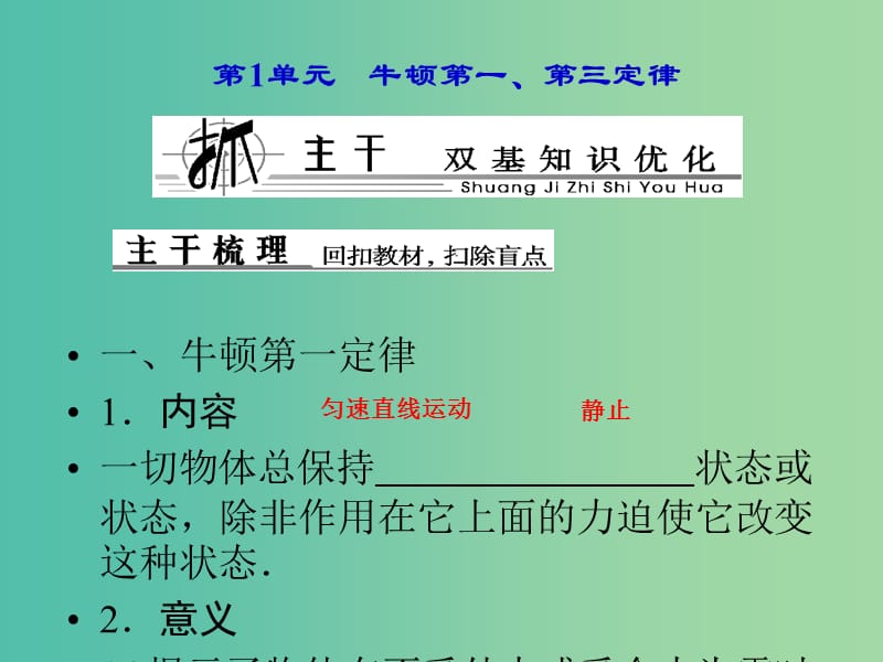 高中物理 第三章　牛顿运动定律课件 新人教版必修1.ppt_第3页