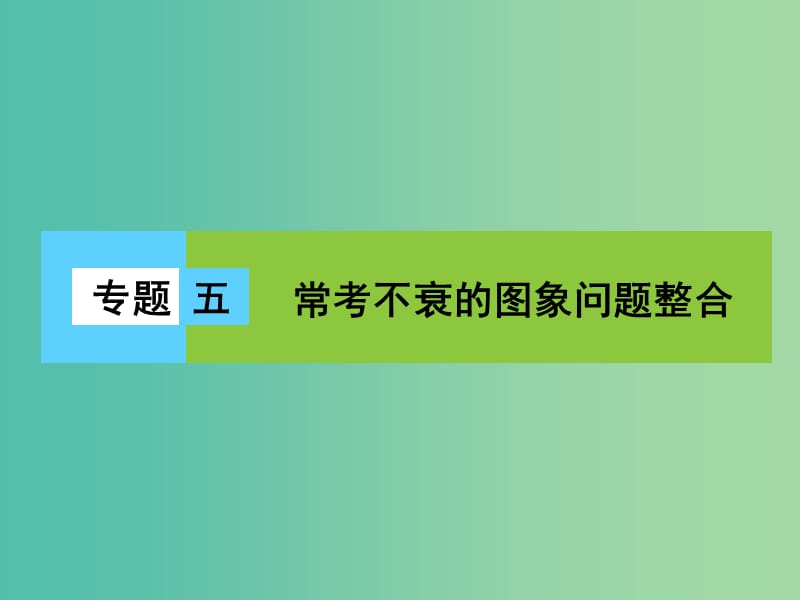 高三物理二轮复习 第1部分 专题5 常考不衰的图象问题整合课件.ppt_第1页