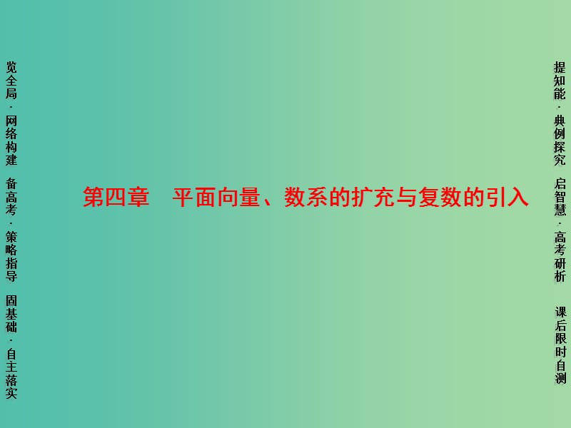 高考数学一轮复习 第4章 第1节 平面向量的概念及线性运算课件 理 苏教版.ppt_第1页