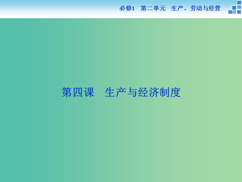 高考政治大一轮复习 第二单元 第四课 生产与经济制度课件 新人教版必修1.ppt_第2页