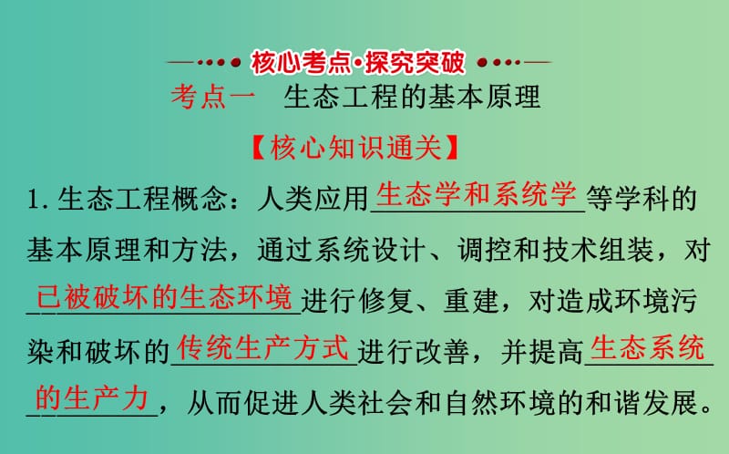 高考生物一轮复习 专题4 生态工程课件 新人教版选修3.ppt_第3页