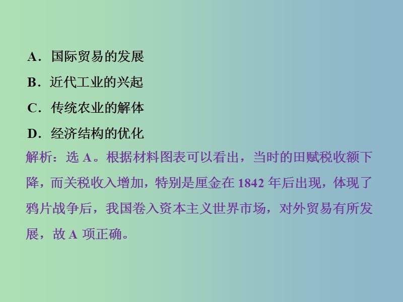 高三历史一轮复习专题七近代中国资本主义的曲折发展和近现代社会生活的变迁专题过关检测课件新人教版.ppt_第2页