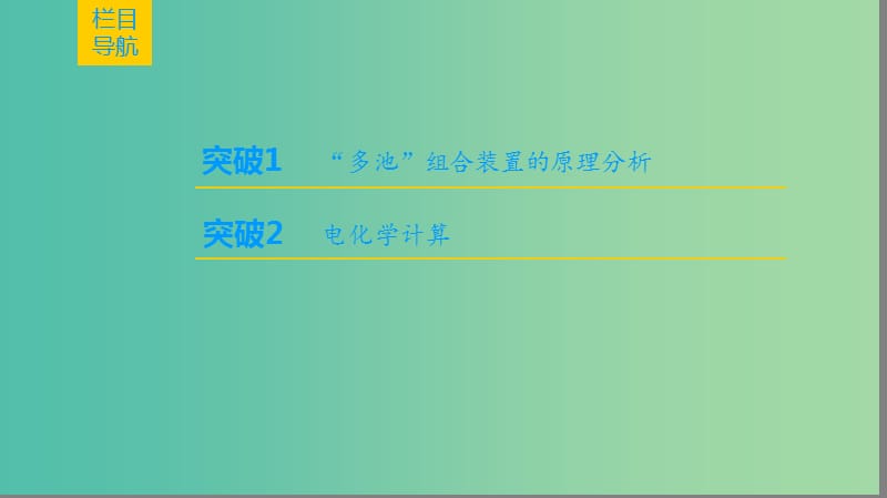 高考化学一轮复习第6章化学反应与能量专项突破13“多池”组合装置分析与电化学计算课件.ppt_第2页