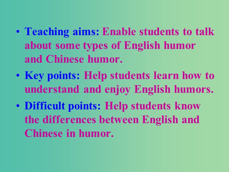 高中英语 Unit 3 A taste of English humour Warming upWarming up课件 新人教版必修4.ppt_第2页