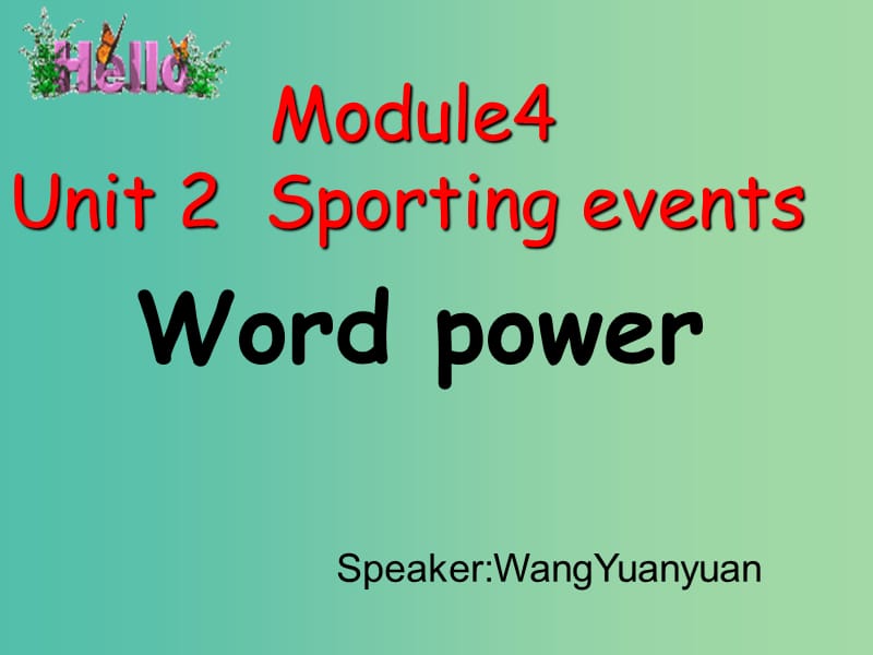 高中英语《Unit 2 Sporting events》word power课件 新人教版必修4.ppt_第1页