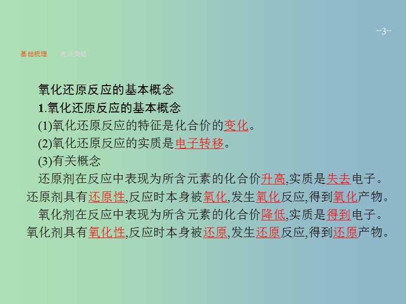 高三化学一轮复习 第2单元 化学物质及其变化 第3节 氧化还原反应课件 鲁科版.ppt_第3页