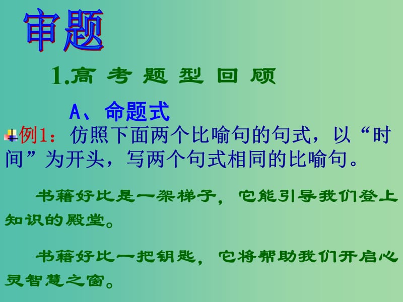 高中语文 仿写句式复习课件 新人教版必修1.ppt_第2页