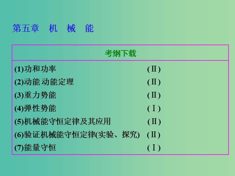 高考物理总复习 第五章 第1节 功和功率课件.ppt_第1页