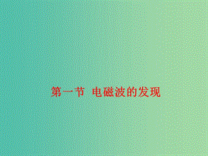 高中物理 14.1電磁波的發(fā)現(xiàn)課件 新人教版選修3-4.ppt