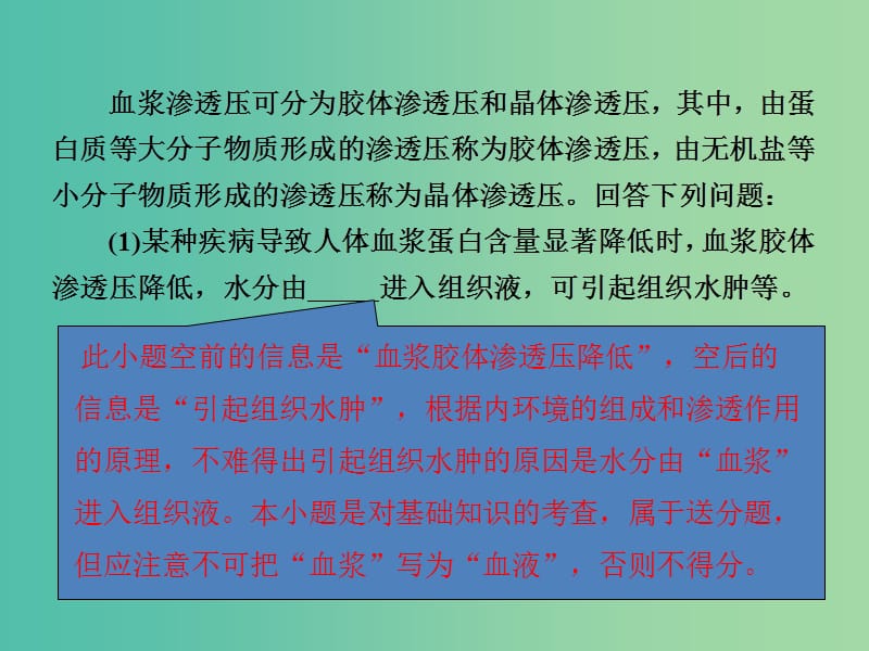 高考生物二轮复习专题四调节串讲一内环境稳态及调节第3课时大题增分课件.ppt_第3页