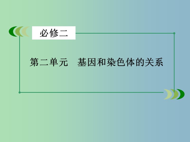 高三生物一轮复习 第2单元 基因和染色体的关系课件.ppt_第3页