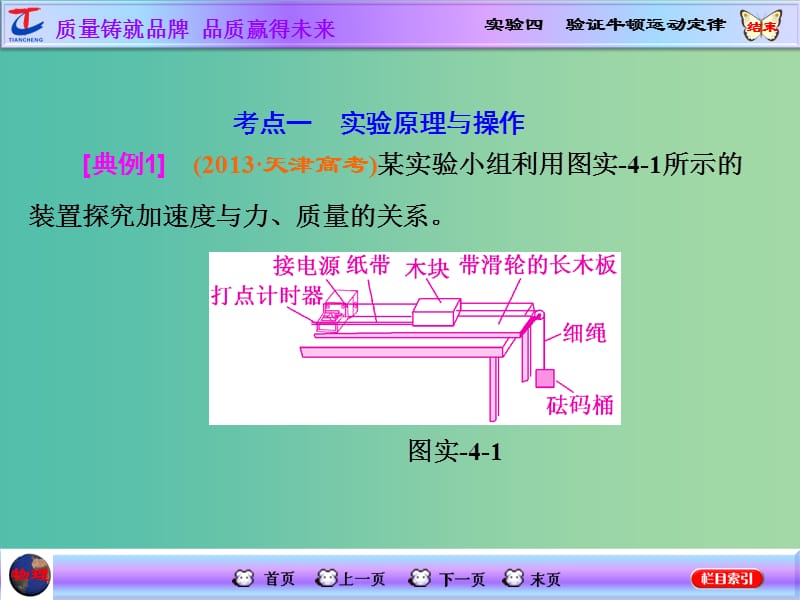 高考物理一轮复习 第三章 牛顿运动定律 实验四 验证牛顿运动定律课件 新人教版.ppt_第3页