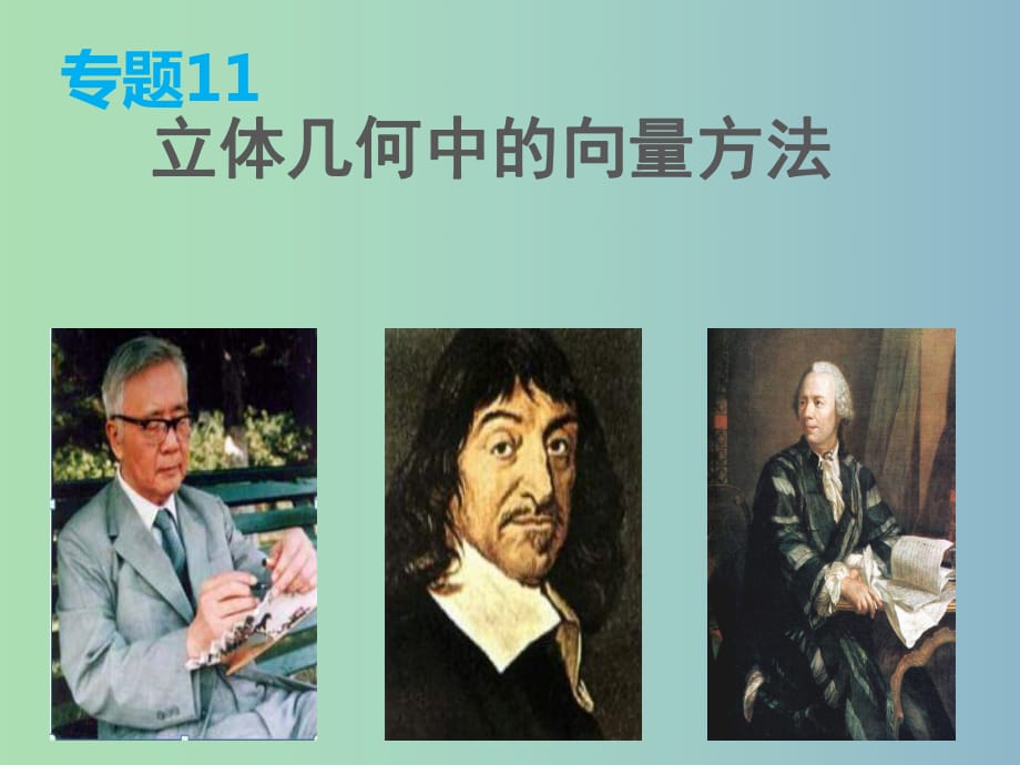 高三數(shù)學(xué) 專題11 立體幾何中的向量方法課件 理.ppt_第1頁