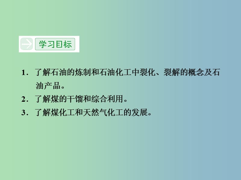 高中化学 2.3石油、煤和天然气的综合利用课件 新人教版选修2 .ppt_第2页