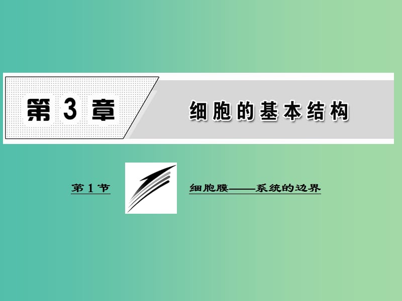 高中生物第3章细胞的基本结构第1节细胞膜--系统的边界课件新人教版.ppt_第1页