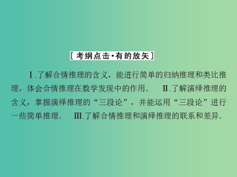 高考数学大一轮复习 第十一章 第3节 合情推理与演绎推理课件 理 新人教A版.ppt_第3页