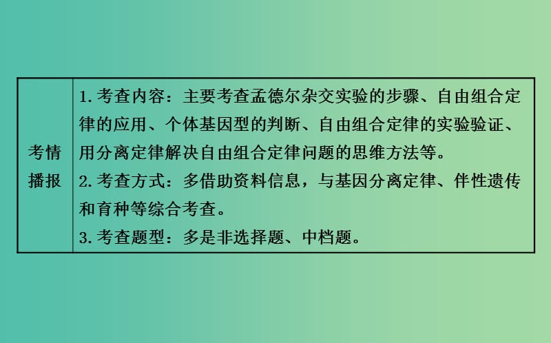 高三生物第一轮复习 第1章 第2节 孟德尔的豌豆杂交实验（二）课件 新人教版必修2.ppt_第3页