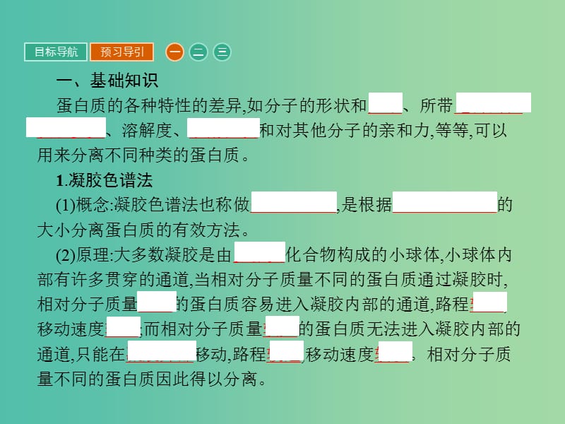 高中生物专题5DNA和蛋白质技术5.3血红蛋白的提取和分离课件新人教版.ppt_第3页