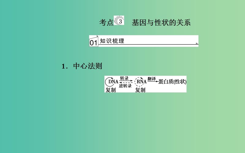 高考生物专题八遗传的基本规律考点3基因与性状的关系课件.ppt_第2页