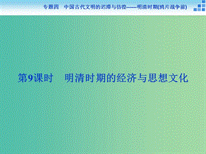 高考?xì)v史大一輪復(fù)習(xí) 專題四 第9課時 明清時期的經(jīng)濟(jì)與思想文化課件.ppt