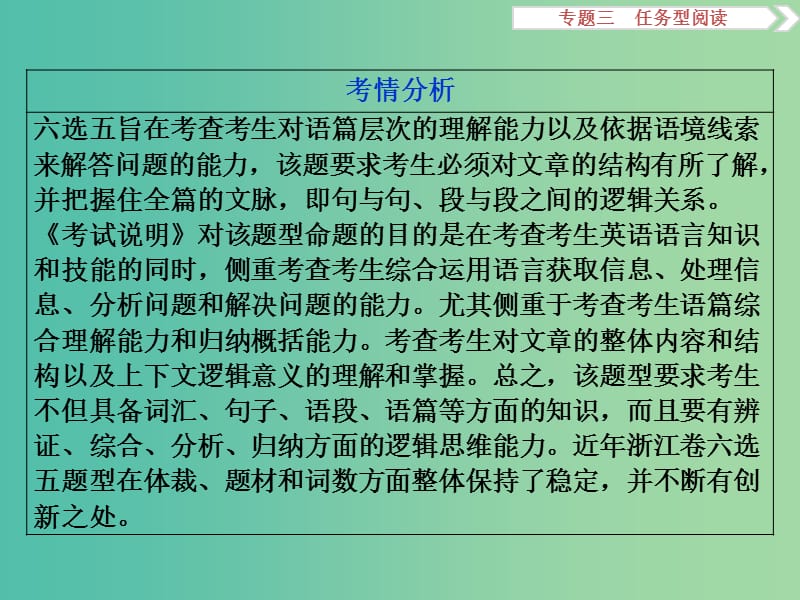 高考英语二轮复习 第二部分 题型突破 专题三 任务型阅读课件.ppt_第2页